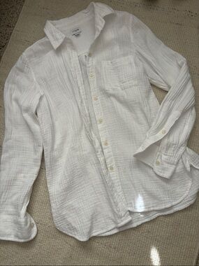 J Crew Cotton Muslin Button Up Shirt